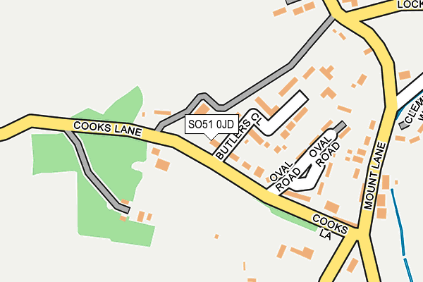 SO51 0JD map - OS OpenMap – Local (Ordnance Survey)