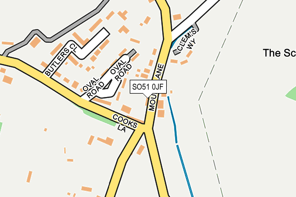SO51 0JF map - OS OpenMap – Local (Ordnance Survey)