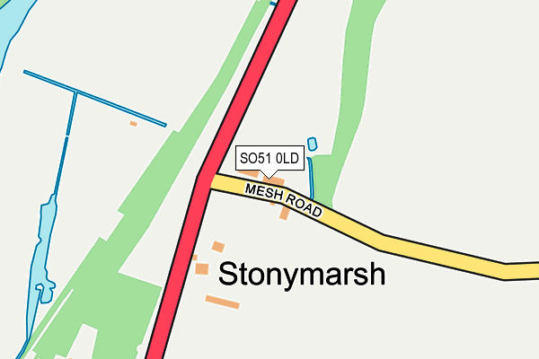 SO51 0LD map - OS OpenMap – Local (Ordnance Survey)