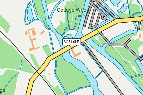 SO51 0LE map - OS OpenMap – Local (Ordnance Survey)