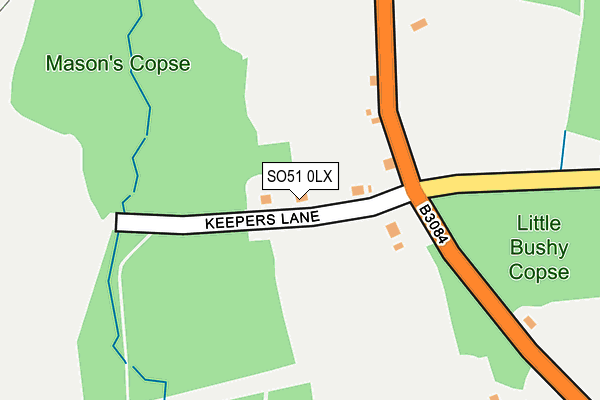 SO51 0LX map - OS OpenMap – Local (Ordnance Survey)