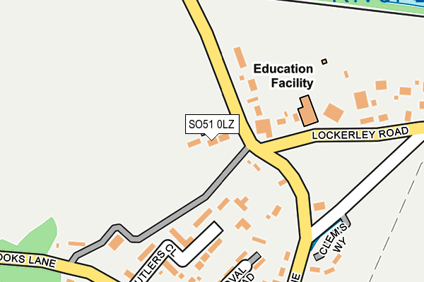 SO51 0LZ map - OS OpenMap – Local (Ordnance Survey)