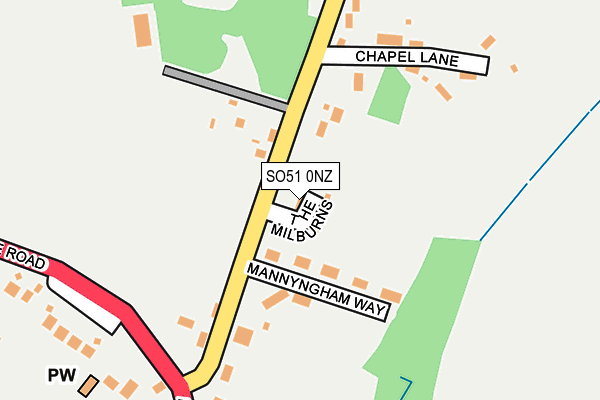 SO51 0NZ map - OS OpenMap – Local (Ordnance Survey)