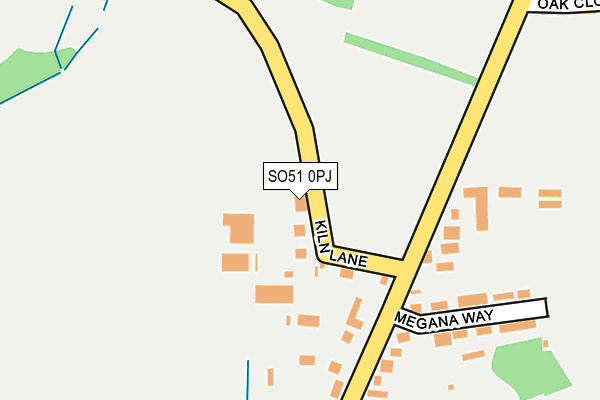 SO51 0PJ map - OS OpenMap – Local (Ordnance Survey)
