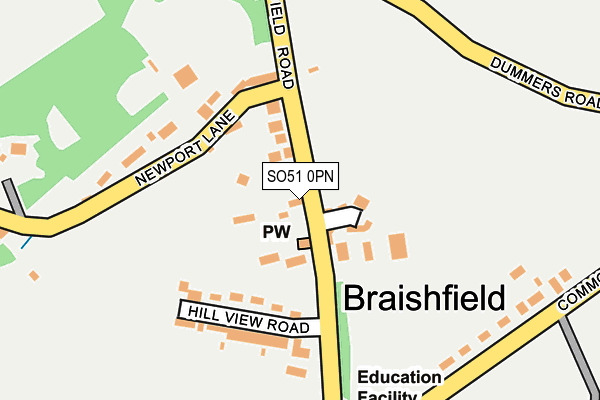 SO51 0PN map - OS OpenMap – Local (Ordnance Survey)