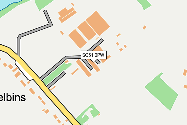 SO51 0PW map - OS OpenMap – Local (Ordnance Survey)