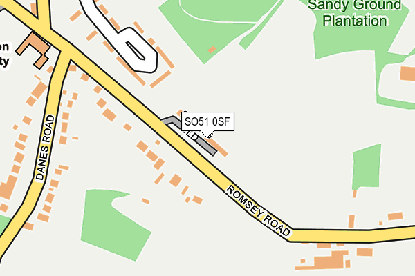 SO51 0SF map - OS OpenMap – Local (Ordnance Survey)