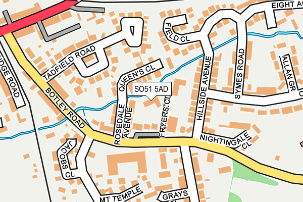 SO51 5AD map - OS OpenMap – Local (Ordnance Survey)
