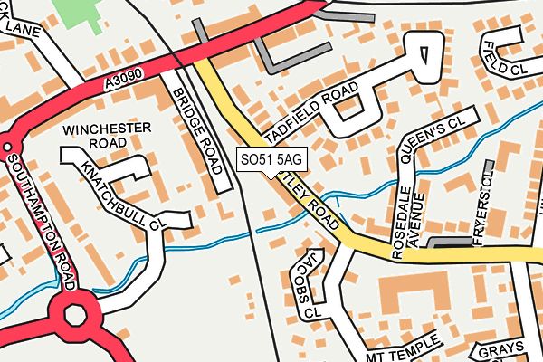 SO51 5AG map - OS OpenMap – Local (Ordnance Survey)