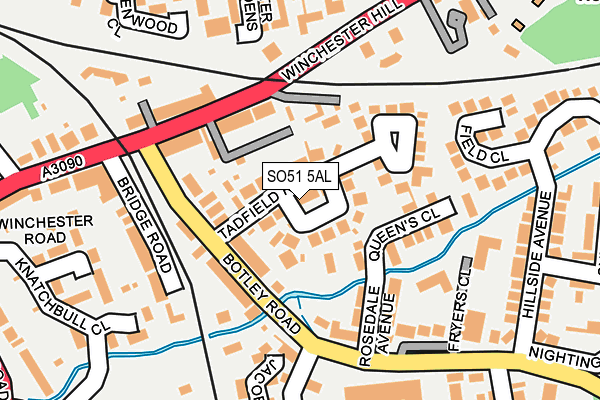 SO51 5AL map - OS OpenMap – Local (Ordnance Survey)