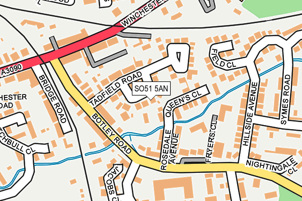 SO51 5AN map - OS OpenMap – Local (Ordnance Survey)