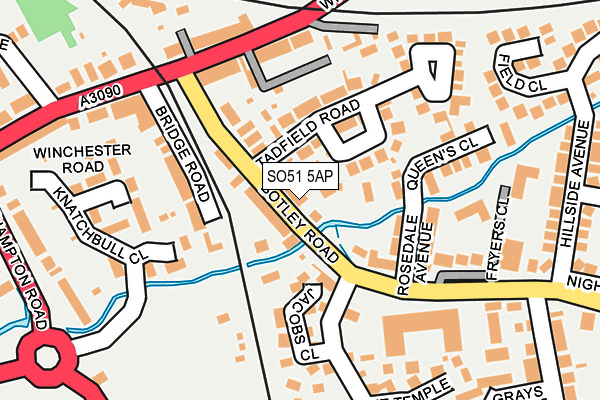SO51 5AP map - OS OpenMap – Local (Ordnance Survey)
