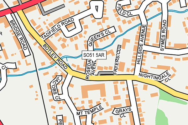 SO51 5AR map - OS OpenMap – Local (Ordnance Survey)