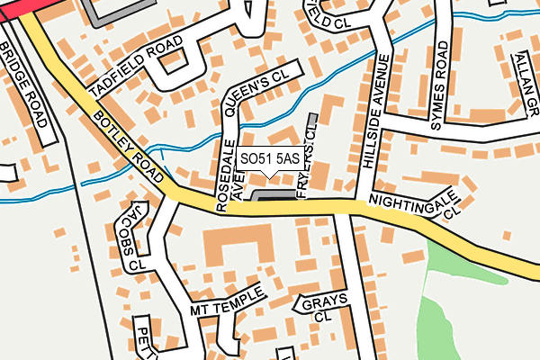 SO51 5AS map - OS OpenMap – Local (Ordnance Survey)