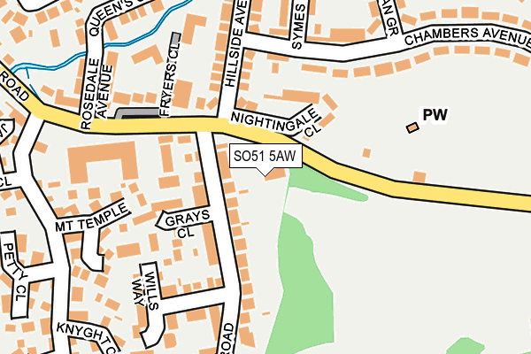 SO51 5AW map - OS OpenMap – Local (Ordnance Survey)