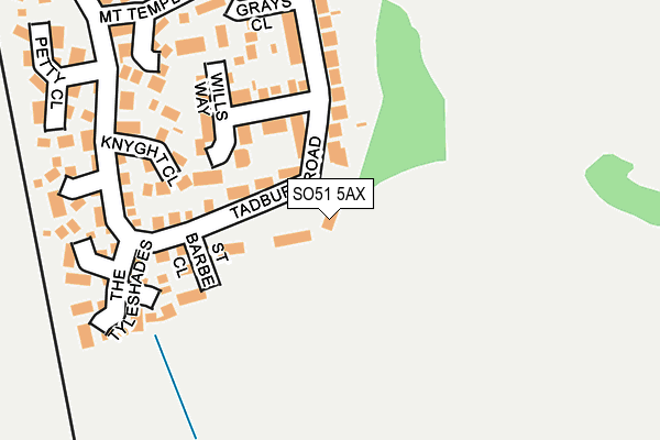 SO51 5AX map - OS OpenMap – Local (Ordnance Survey)