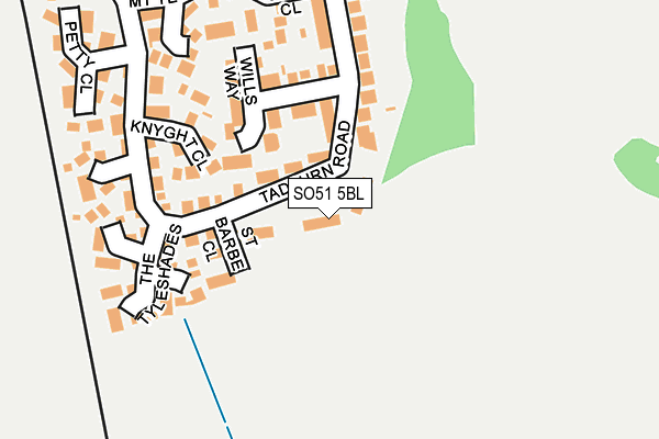 SO51 5BL map - OS OpenMap – Local (Ordnance Survey)