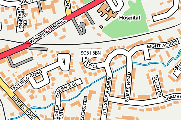 SO51 5BN map - OS OpenMap – Local (Ordnance Survey)