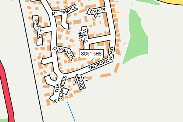 SO51 5HS map - OS OpenMap – Local (Ordnance Survey)
