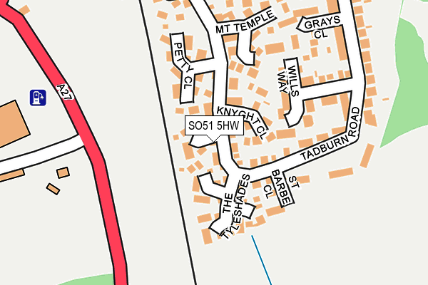SO51 5HW map - OS OpenMap – Local (Ordnance Survey)