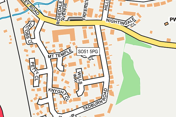 SO51 5PG map - OS OpenMap – Local (Ordnance Survey)