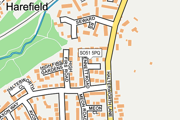 SO51 5PQ map - OS OpenMap – Local (Ordnance Survey)