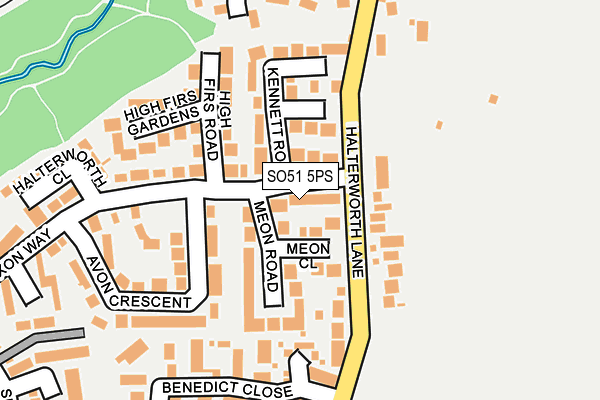 SO51 5PS map - OS OpenMap – Local (Ordnance Survey)