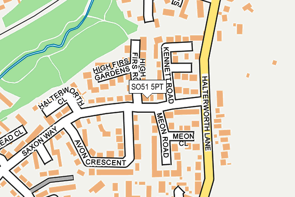 SO51 5PT map - OS OpenMap – Local (Ordnance Survey)