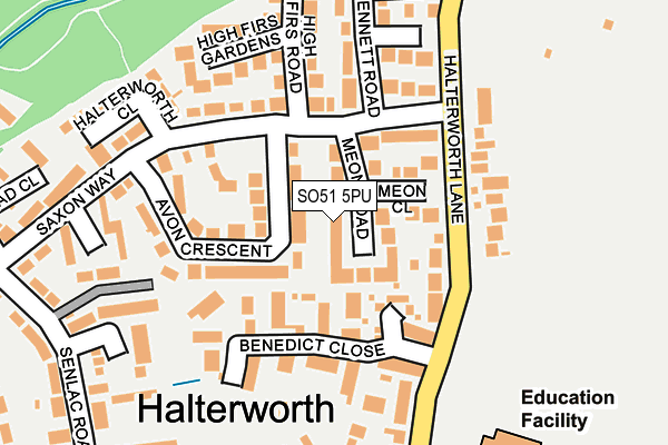 SO51 5PU map - OS OpenMap – Local (Ordnance Survey)