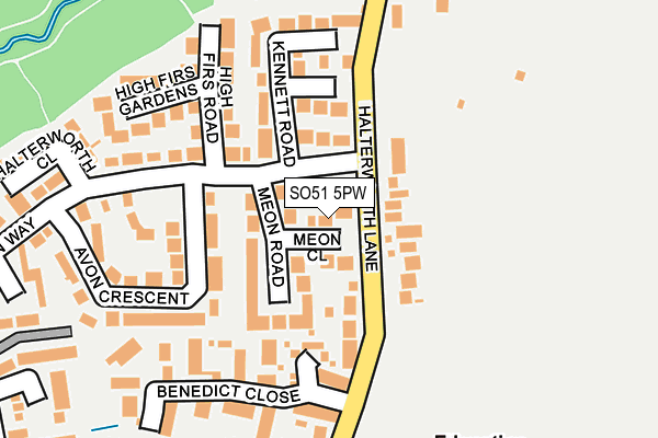 SO51 5PW map - OS OpenMap – Local (Ordnance Survey)