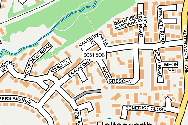 SO51 5QB map - OS OpenMap – Local (Ordnance Survey)