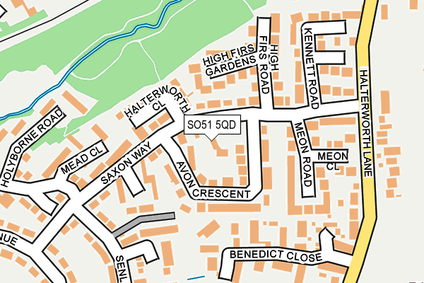 SO51 5QD map - OS OpenMap – Local (Ordnance Survey)