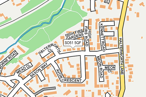 SO51 5QF map - OS OpenMap – Local (Ordnance Survey)