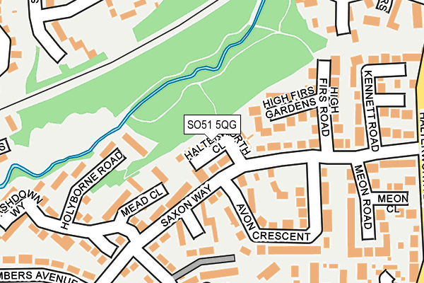 SO51 5QG map - OS OpenMap – Local (Ordnance Survey)