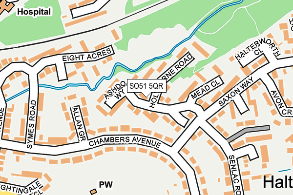 SO51 5QR map - OS OpenMap – Local (Ordnance Survey)