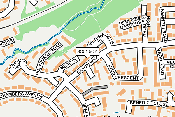 SO51 5QY map - OS OpenMap – Local (Ordnance Survey)