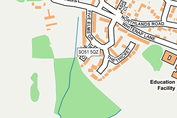 SO51 5QZ map - OS OpenMap – Local (Ordnance Survey)