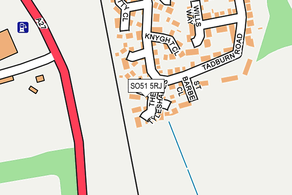 SO51 5RJ map - OS OpenMap – Local (Ordnance Survey)