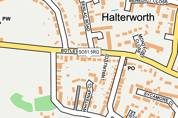 SO51 5RQ map - OS OpenMap – Local (Ordnance Survey)