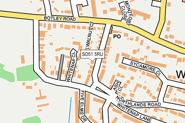 SO51 5RU map - OS OpenMap – Local (Ordnance Survey)