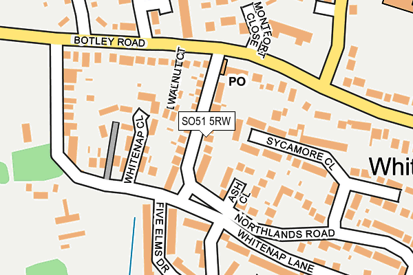 SO51 5RW map - OS OpenMap – Local (Ordnance Survey)