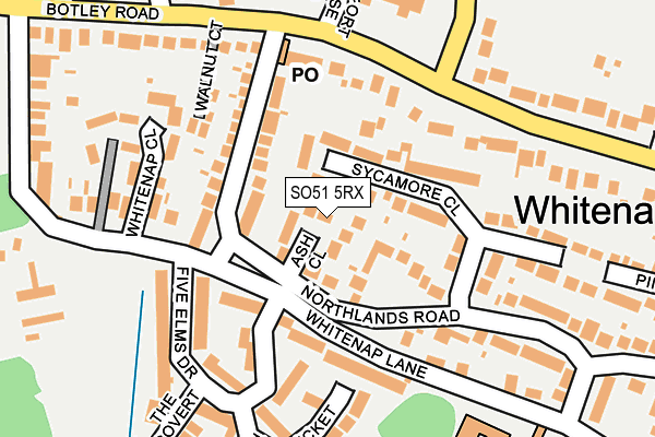 SO51 5RX map - OS OpenMap – Local (Ordnance Survey)