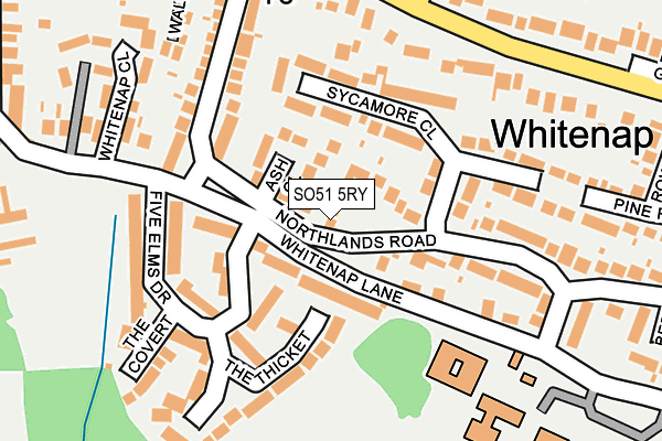 SO51 5RY map - OS OpenMap – Local (Ordnance Survey)