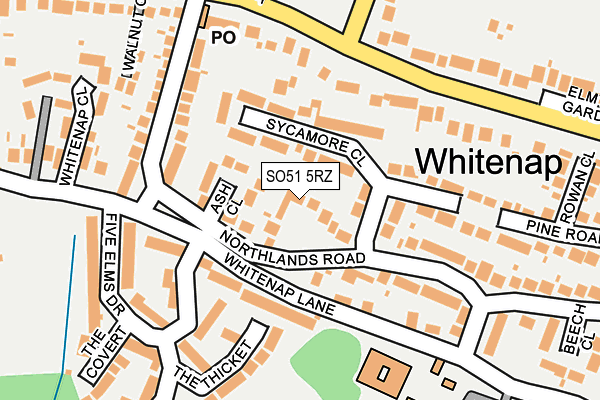 SO51 5RZ map - OS OpenMap – Local (Ordnance Survey)