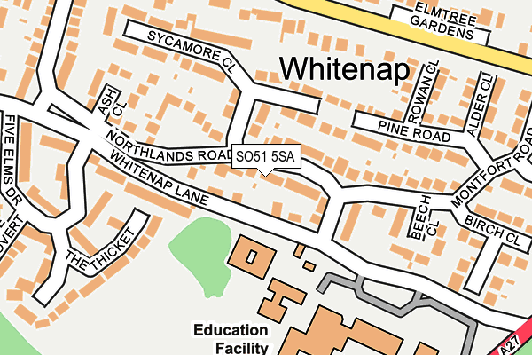 SO51 5SA map - OS OpenMap – Local (Ordnance Survey)