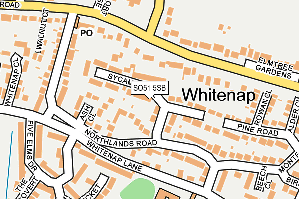 SO51 5SB map - OS OpenMap – Local (Ordnance Survey)