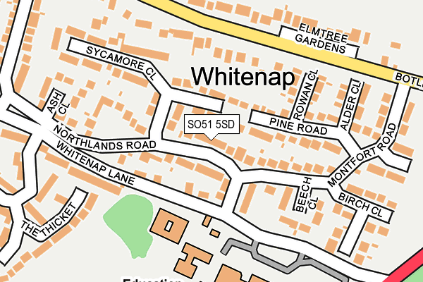 SO51 5SD map - OS OpenMap – Local (Ordnance Survey)