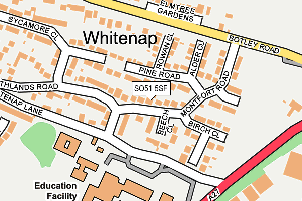 SO51 5SF map - OS OpenMap – Local (Ordnance Survey)