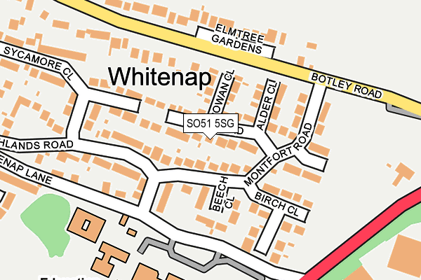 SO51 5SG map - OS OpenMap – Local (Ordnance Survey)