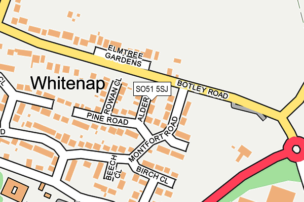 SO51 5SJ map - OS OpenMap – Local (Ordnance Survey)